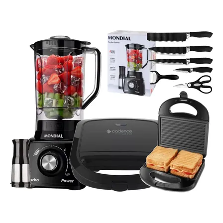 Kit Mondial Liquidificador e Sanduicheira Grill