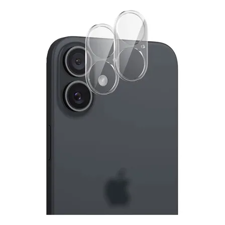 Kit 2 Lentes de Vidro 3D para Proteção de Câmera Traseira iPhone 16 / 16 Plus