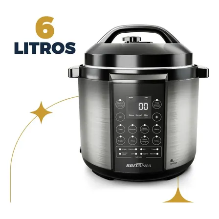 Panela Pressão Britânia Bpp06p cor preto
