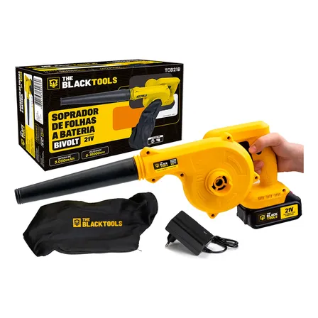 Soprador E Aspirador Portátil A Bateria 21v Com Acessórios Amarelo 127/220v