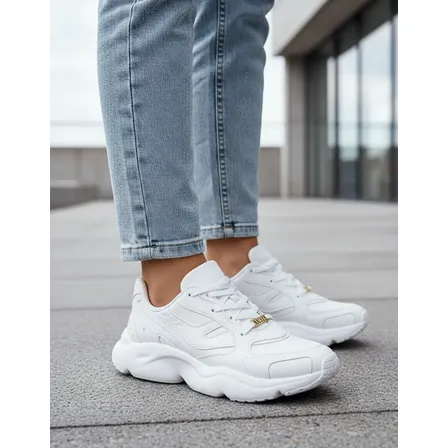 Tênis Vizzano Feminino Plataforma Casual Confortável Leve Branco Liso 37 Br